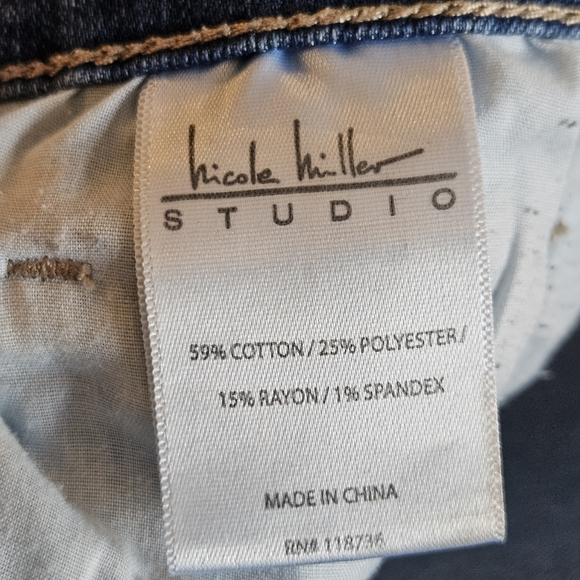 Nicole Miller Studio Denim Jeans Cropped Size 10 - Picture 8 of 9
